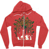 meanwhile in the woods Zipper Hoodie