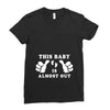 This Baby is Almost Out Ladies Fitted T-Shirt