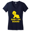 baby on board ! Women's V-Neck T-Shirt