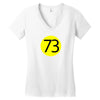 73 the perfect number t shirt the big bang theory cool funny Women's V-Neck T-Shirt