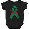 liver ribbon and rose Baby Bodysuit