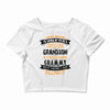Super Cool Grandson Of A Freaking Awesome Grammy Crop Top