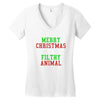 Merry Christmas Ya Filthy Animal Women's V-Neck T-Shirt