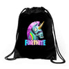 fortnite unicorn Drawstring Bags