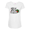 holly jolly christmas Maternity Scoop Neck T-shirt
