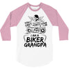 You Cant Scare Me I am Biker Grandpa 3/4 Sleeve Shirt