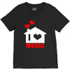 i love house music V-Neck Tee