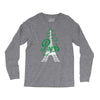 paris script eiffel tower french france Long Sleeve Shirts