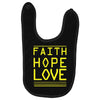 faith, hope and love Baby Bibs