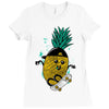 pineapple skateboarding Ladies Fitted T-Shirt