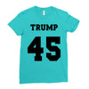 Trump 45 jersey number Ladies Fitted T-Shirt