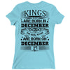 Real Kings Are Born On December 27 Ladies Fitted T-Shirt
