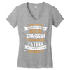 Super Cool Grandson Of A Freaking Awesome Father Women's V-Neck T-Shirt