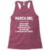March Girl Hated By Many Racerback Tank