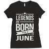 legends are born in june Ladies Fitted T-Shirt