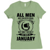 All Men Are Created Equal But Only The Best Are Born In June Ladies Fitted T-Shirt