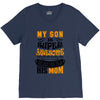 My Son Is Super Awesome His Mom V-Neck Tee