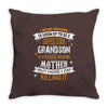 Super Cool Grandson Of A Freaking Awesome Mother Throw Pillow