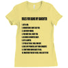 rules for dating my daughter shirt t shirt perfect father's gift Ladies Fitted T-Shirt