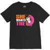 She Wants The D Dunkin Donuts V-Neck Tee