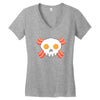 Bacon Egg Skull Women's V-Neck T-Shirt