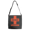 nude beach   lifeguard Adjustable Strap Totes