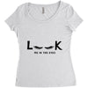 Look Me in The Eyes Women's Triblend Scoop T-shirt