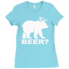 bear deer beer Ladies Fitted T-Shirt