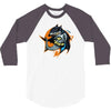 shark knight graphic 3/4 Sleeve Shirt