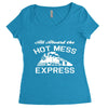 all aboard hot mess express train Women's Triblend Scoop T-shirt