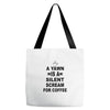 a yawn is a silent scream for coffeee Tote Bags