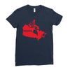 Canada Continent Roots Ladies Fitted T-Shirt