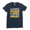 black without apology Ladies Fitted T-Shirt