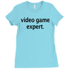 video game expert t shirt 3xl funny xbox ps3 nerdy geeky wii cod snipe Ladies Fitted T-Shirt