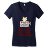 no spoilers... or i'll kill you Women's V-Neck T-Shirt