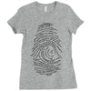 darwin's fingerprint Ladies Fitted T-Shirt