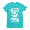 beer drinker camping!! Ladies Fitted T-Shirt
