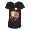 french toast kiss Maternity Scoop Neck T-shirt