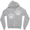 dog paws set of 2 Zipper Hoodie