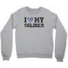 i love my soldier navy camouflage Crewneck Sweatshirt