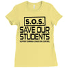 S.O.S. Save Our Students Ladies Fitted T-Shirt