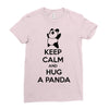 keep calm and hug a panda Ladies Fitted T-Shirt