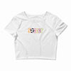 soccer neon rhinestud Crop Top