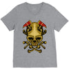 skull axe V-Neck Tee