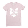 meow or never cat Ladies Fitted T-Shirt