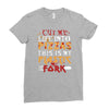 cut into pizzas Ladies Fitted T-Shirt