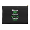 blessed god by spoiled by my husband protected by both Accessory Pouches