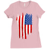 sa distress flag cool american Ladies Fitted T-Shirt