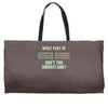 what part of binary code don't you understand Weekender Totes