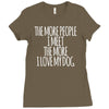 the more people i meet the more i love my dog Ladies Fitted T-Shirt